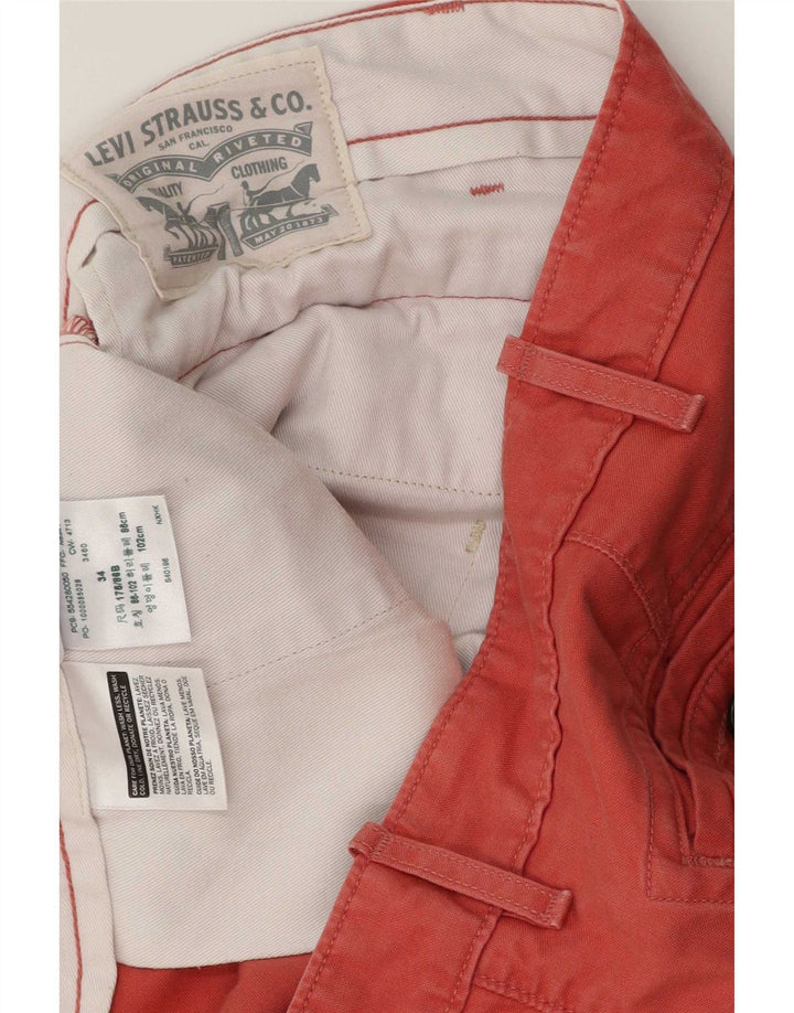 Levi's Pantalones cortos chinos para hombre W34 Algodón rosa grande