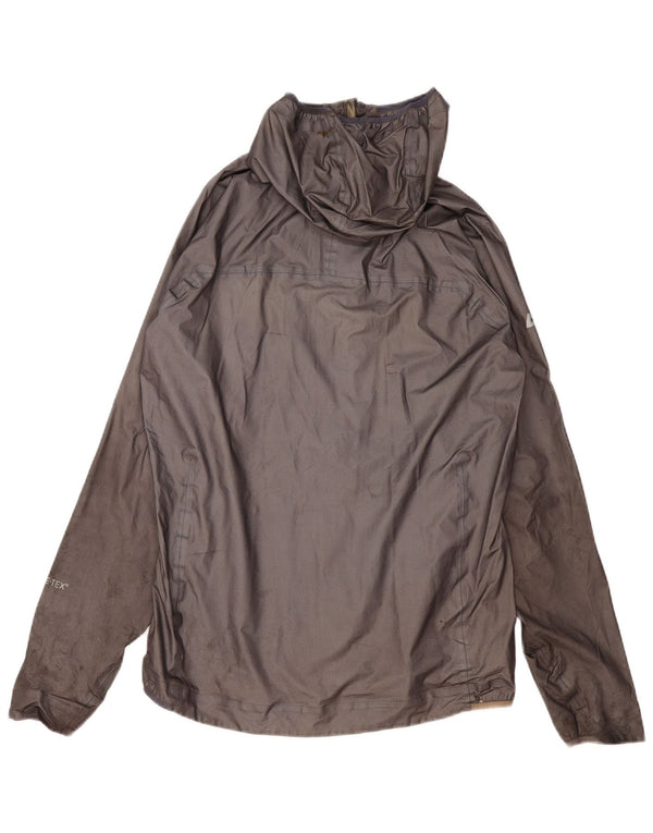 MOUNTAIN EQUIPMENT Chaqueta impermeable con capucha para mujer UK 40 Grande Gris