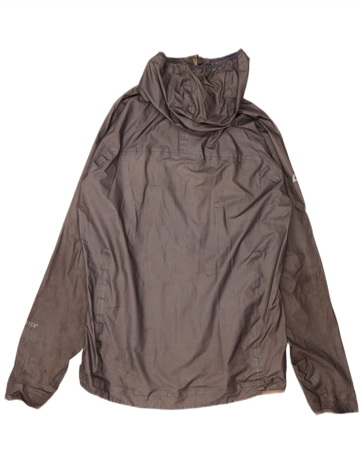 MOUNTAIN EQUIPMENT Chaqueta impermeable con capucha para mujer UK 40 Grande Gris
