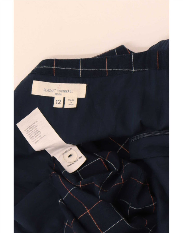 Seasalt Cornwall Mono pequeño para mujer UK 40 Mediano Azul marino Cuadros Algodón