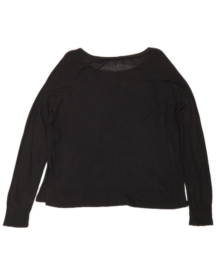 Zara - Jersey con cuello barco para mujer, talla 40, talla M, color negro