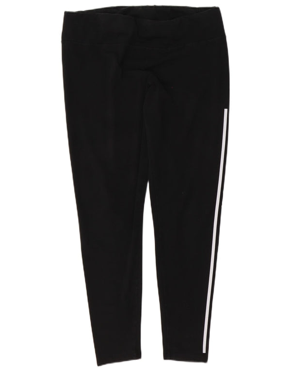 Adidas Womens Climalite Graphic Leggings UK 20/22 XL Black Cotton