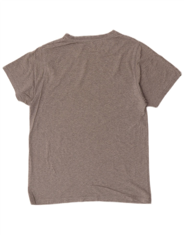 New Era Camiseta gráfica para hombre Top grande de algodón gris