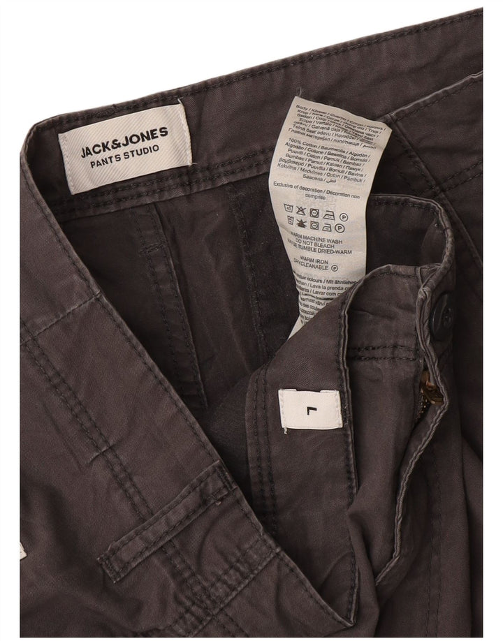 Jack & Jones Pantalones Cortos Cargo para Hombre Grande W36 Algodón Gris