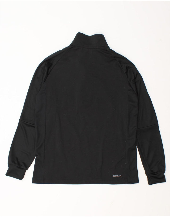Adidas - Chándal Aeroready con cremallera y cuello para niños, 13-14 años, negro