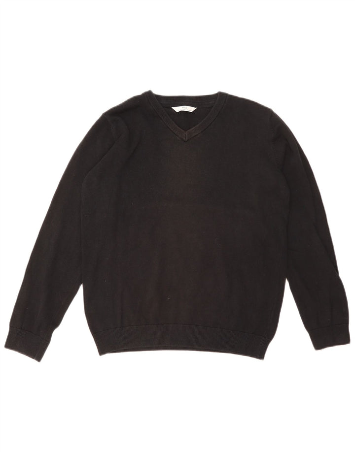 Marks & Spencer Jersey con cuello en V para niños 13-14 años Negro