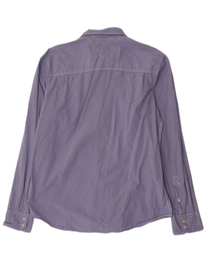 Tommy Hilfiger Camisa para hombre 2XL Algodón a cuadros azul