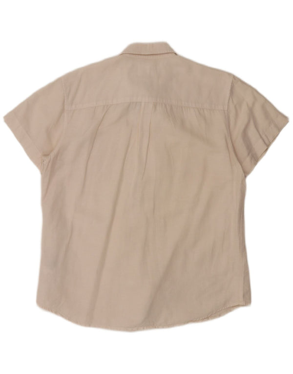 Wrangler Camisa Regular Fit De Manga Corta Para Hombre Lino Blanco Roto Grande