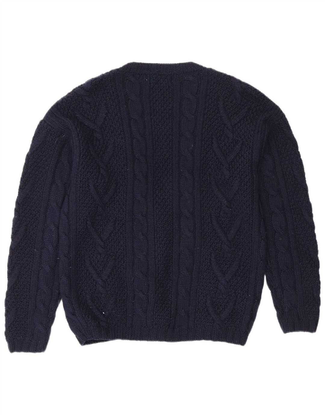 L.L.Bean Suéter tipo cárdigan extragrande para mujer UK 10 Small Lana azul marino