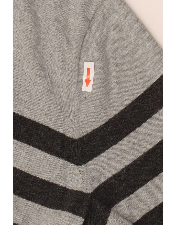 Tommy Hilfiger Jersey con Cuello en V para Hombre de algodón a Rayas Gris Medio