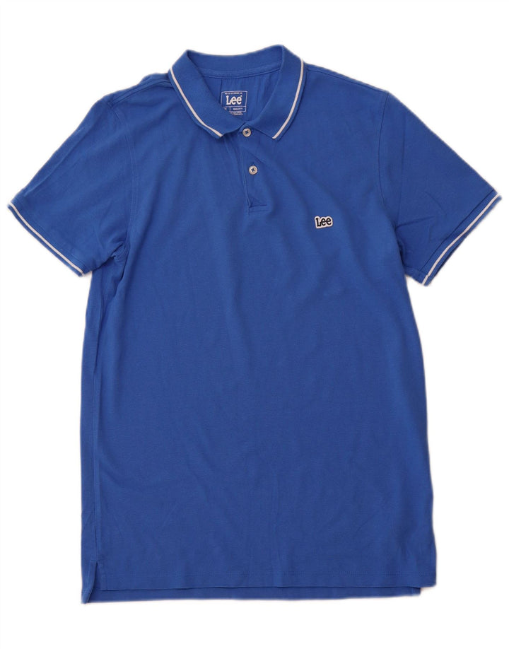 Polo LEE de corte regular para hombre de algodón azul medio