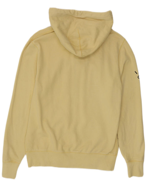 Jack Wills Suéter con capucha y cremallera gráfica para hombre Algodón amarillo grande