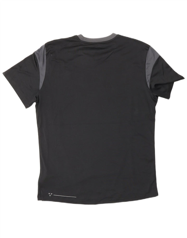 UMBRO Hombre Camiseta Top Grande Negro Colorblock Poliéster