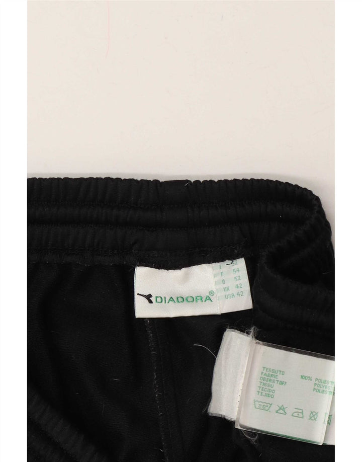 Diadora Pantalón de chándal para hombre ES 42 Large Negro Poliéster