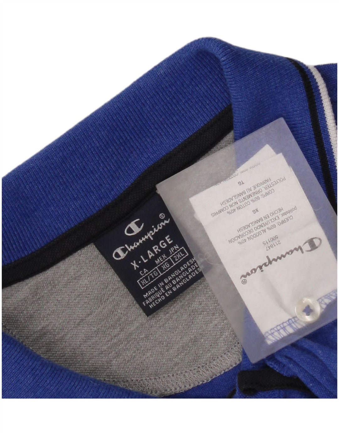 Champion Polo Hombre XL Algodón Azul