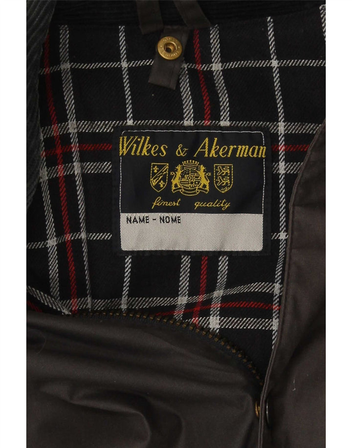 Wilkes&Akerman Chaqueta de algodón encerado para hombre UK 40 Large Grey