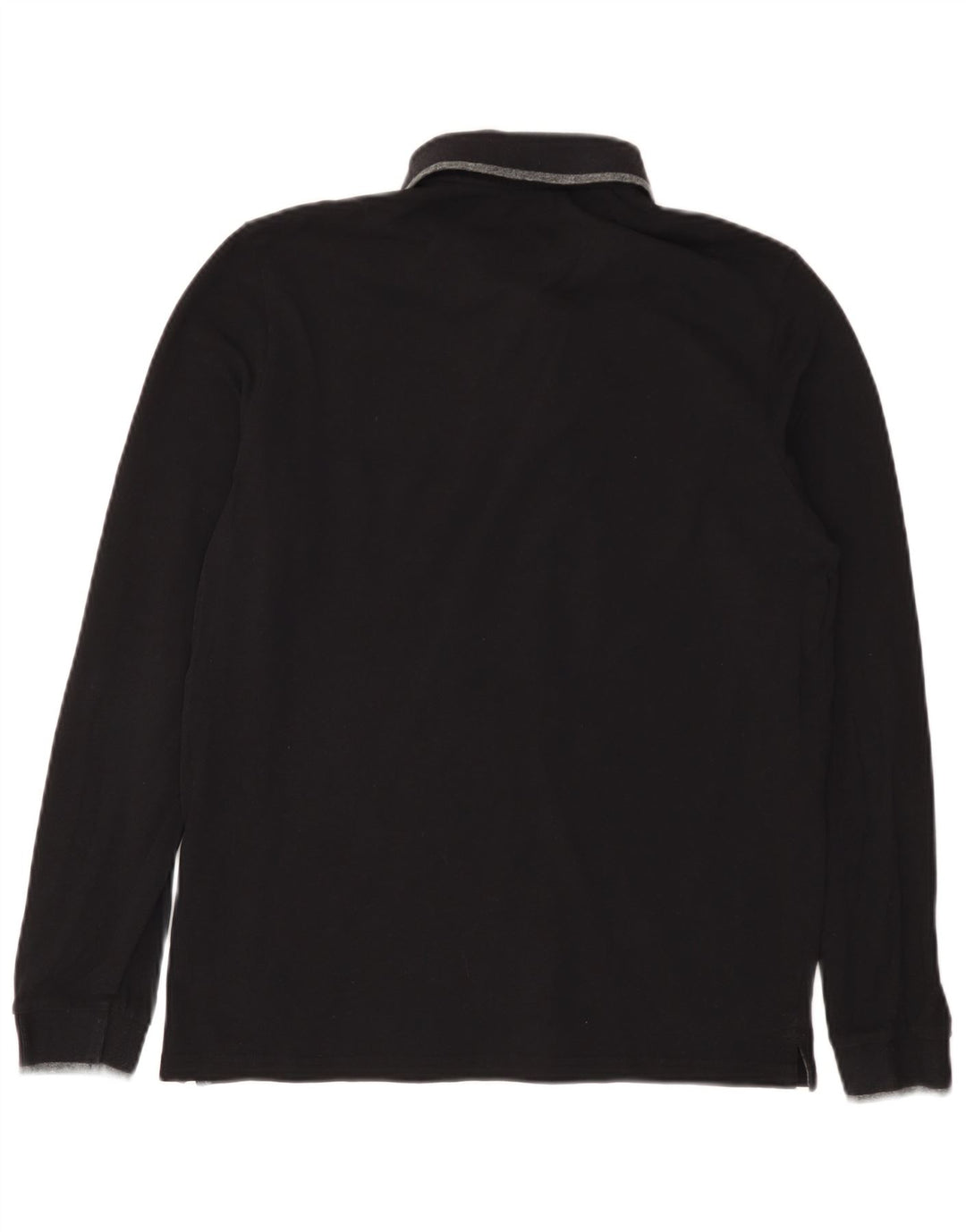 CHAMPION Polo de manga larga para hombre pequeño de algodón negro