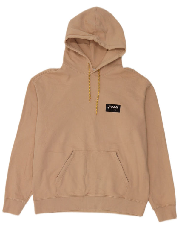 Fila Hombre Graphic Loose Fit Sudadera con capucha Jumper Large Beige