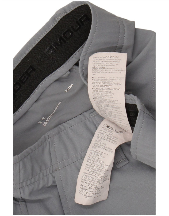 Under Armour Pantalón chino recto para hombre W32 L34 Poliéster gris