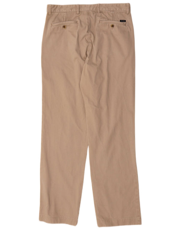 Gant Pantalón de traje recto para hombre W33 L34 Algodón beige