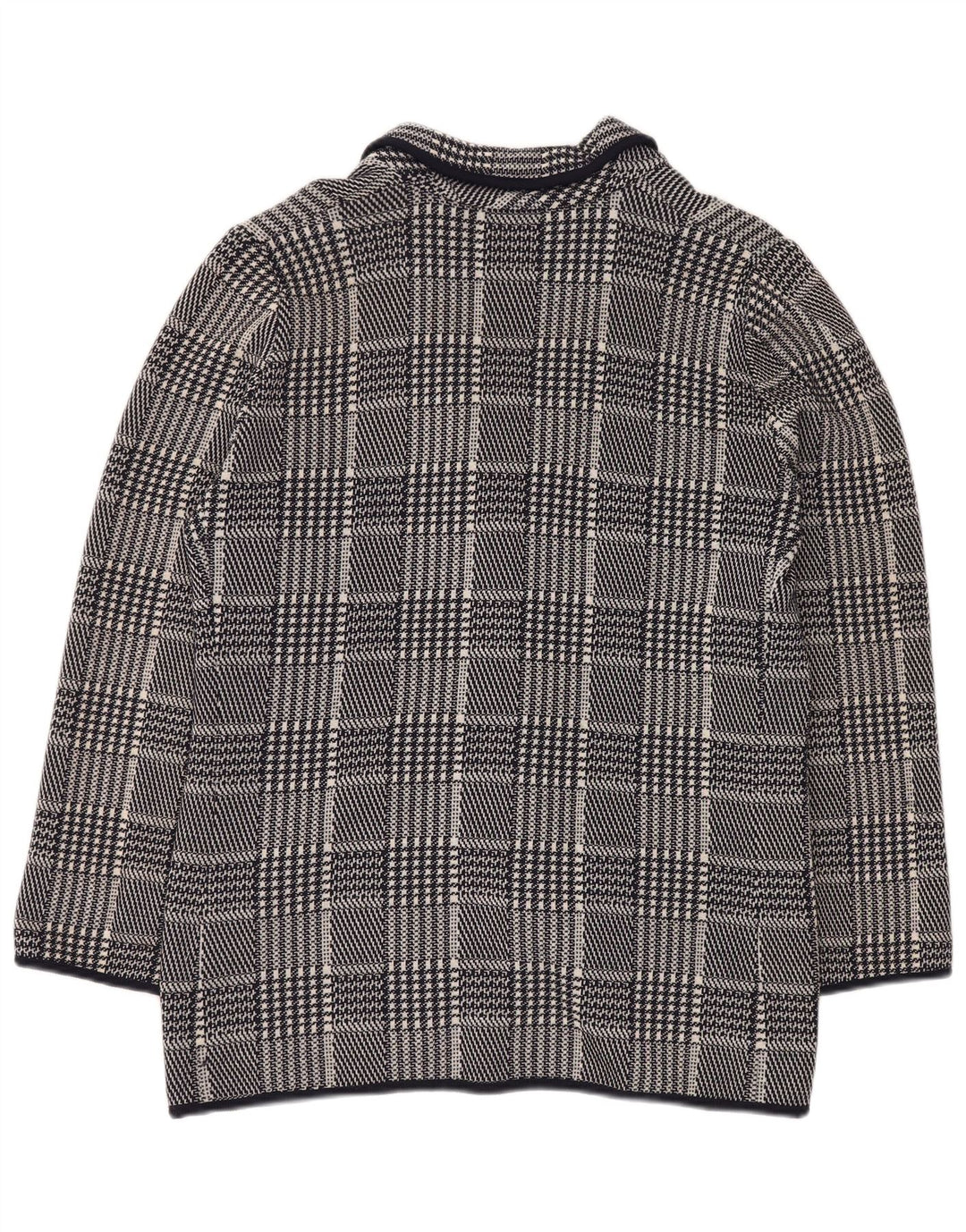 VALENTINO Chaqueta Miss V para Mujer IT 48 XL Pata de Gallo Azul Marino