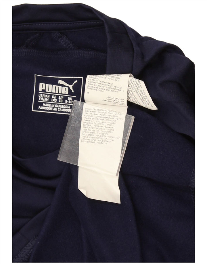 Puma Camiseta Niño Manga Larga 9-10 Años Azul Marino Poliéster