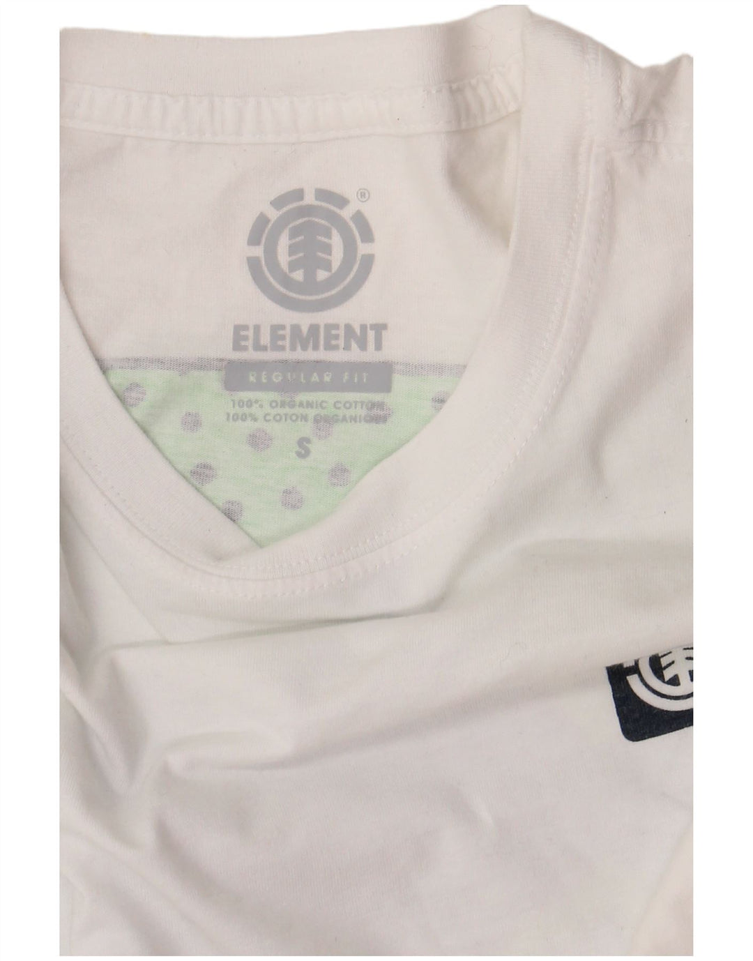 Element Camiseta gráfica de ajuste regular para hombre Top pequeño de algodón blanco