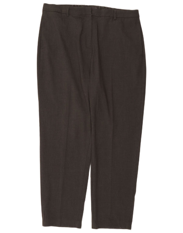 Marks & Spencer Pantalones de traje cónicos para mujer UK 18 XL W38 L30 Gris