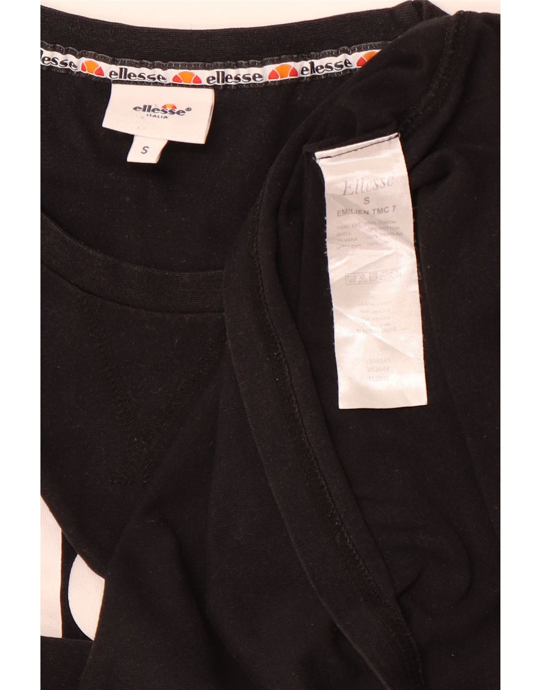 ELLESSE Camiseta gráfica para hombre Top Small Black Cotton