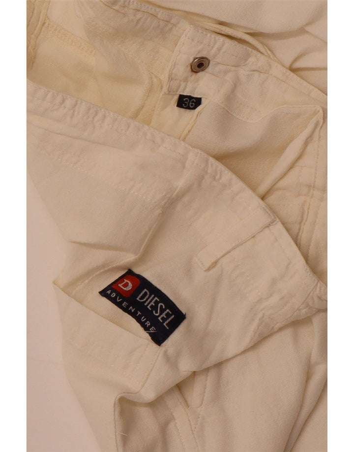 Diesel Pantalones Anchos Para Mujer W36 L27 Blanco Roto