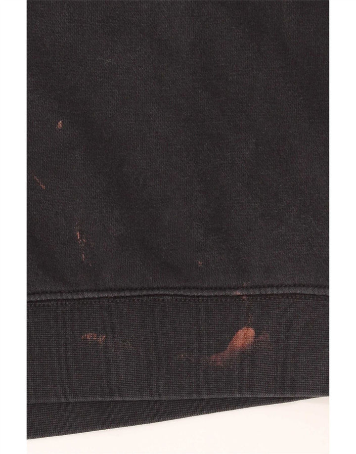 Nike Sudadera extragrande con cremallera de 1/4 para mujer UK 10 Small Black Cotton