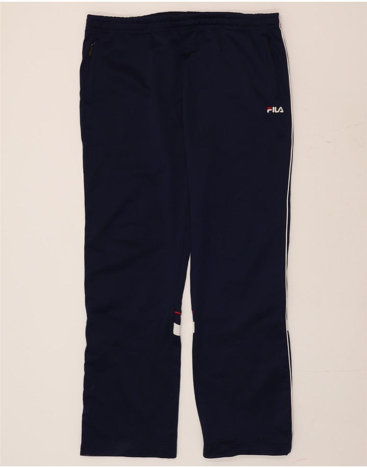 Fila Pantalón De Chándal Para Hombre Grande Azul Marino Colorblock Poliéster