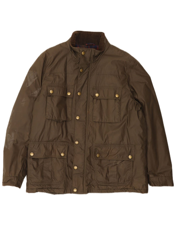 John Rocha Chaqueta utilitaria para hombre UK 40 Large Khaki Cotton