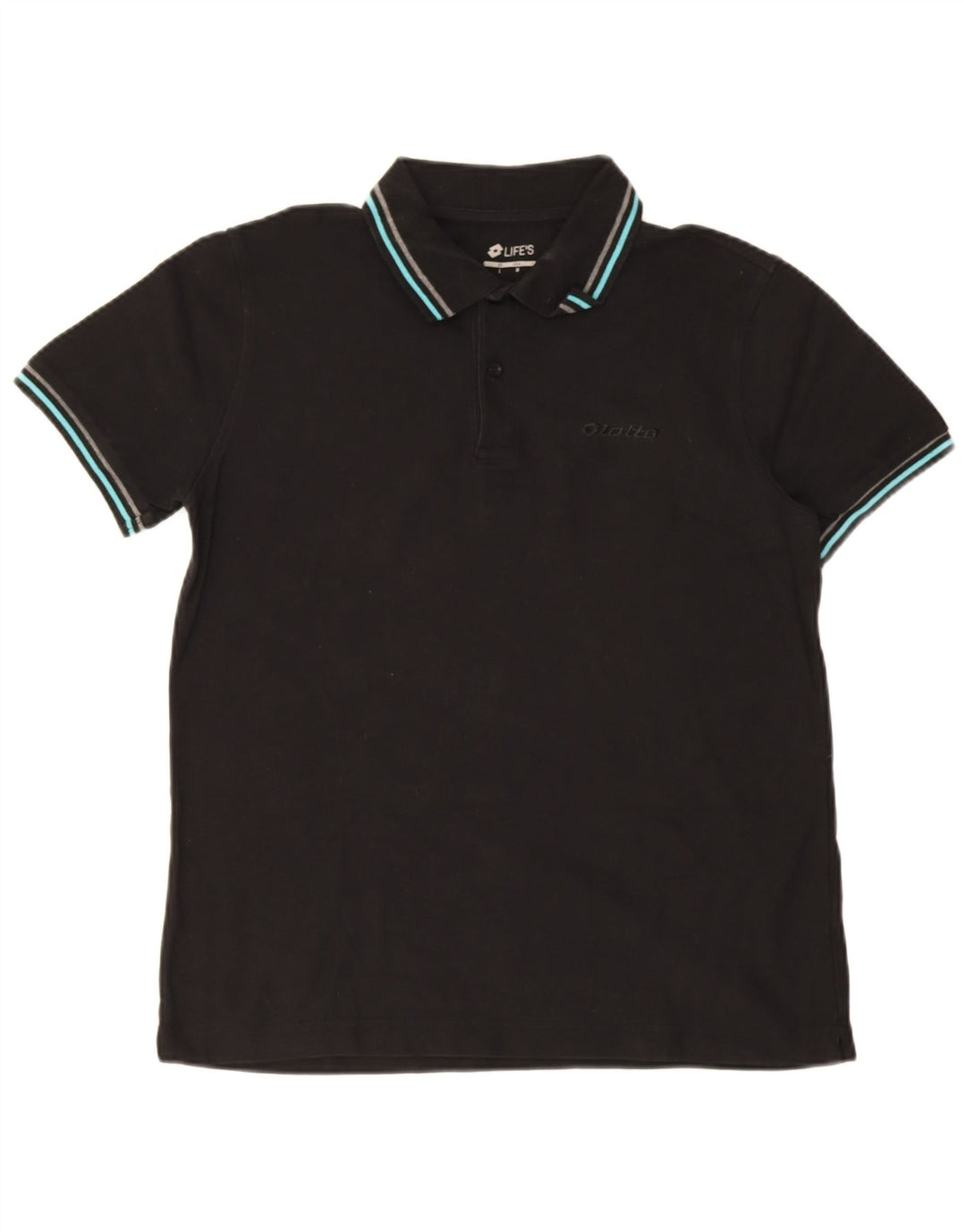 Lotto Life's Polo para Hombre, Mediano, Negro