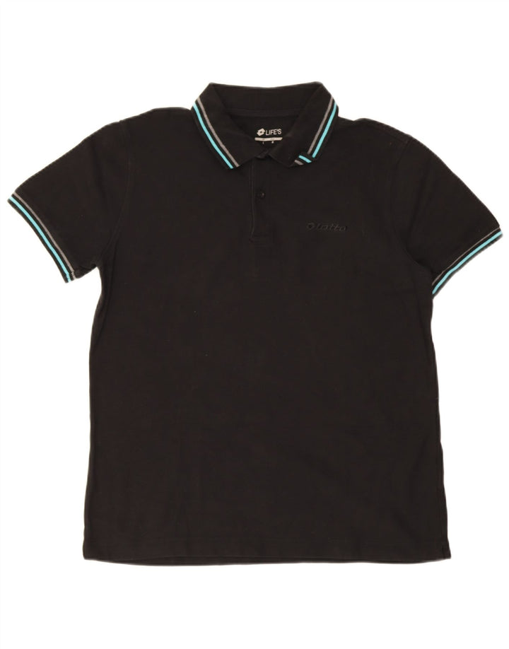 Lotto Life's Polo para Hombre, Mediano, Negro