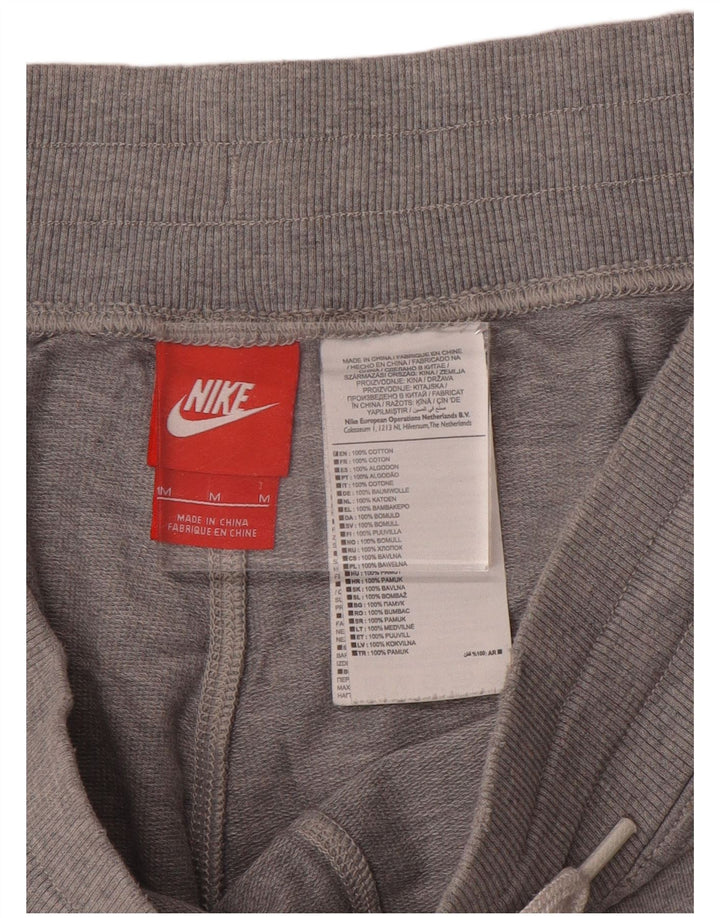 Pantalones cortos deportivos con estampado gráfico de algodón gris medio para hombre Nike