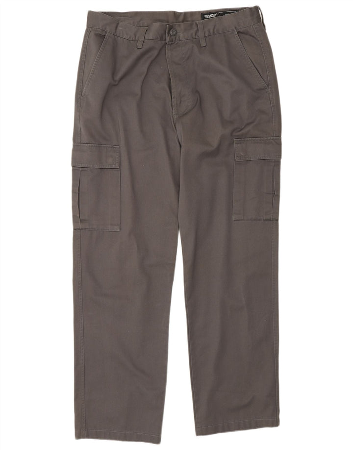 Pantalón Cargo Recto Gas Hombre W36 L31 Algodón Gris