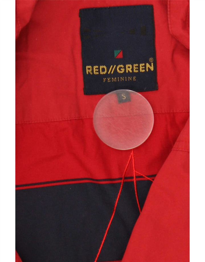 Vintage mujer Gilet Reino Unido 10 pequeño rojo