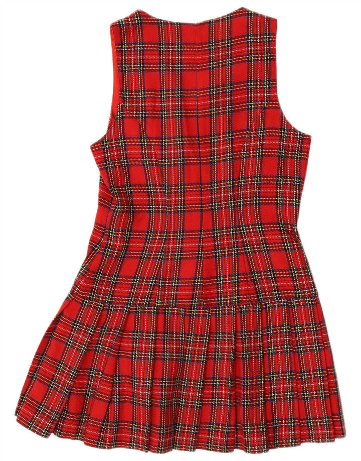 Pinko Vestido acampanado sin mangas para mujer UK 42 Medium Red Check