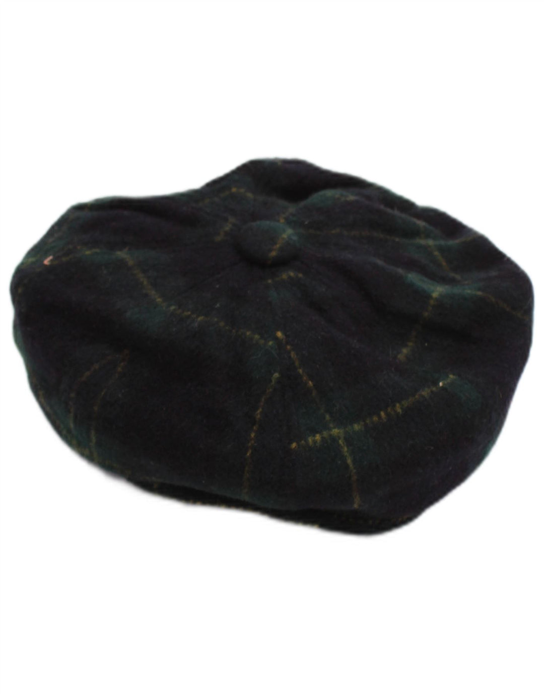 Gorra plana vintage para hombre pequeña azul marino a cuadros