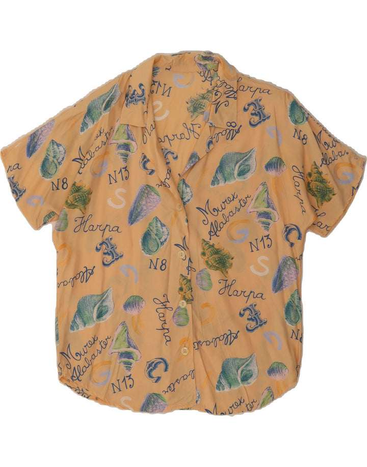 VINTAGE Womens Abstract Pattern Short Sleeve Shirt UK 18 XL Pink Vintage Vintage and Second-Hand Vintage from Messina Hembry 