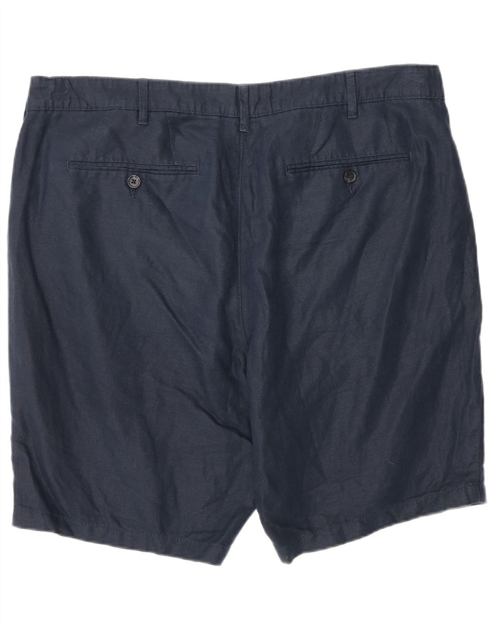 Marks & Spencer Pantalones cortos chinos para hombre W38 XL Algodón azul marino
