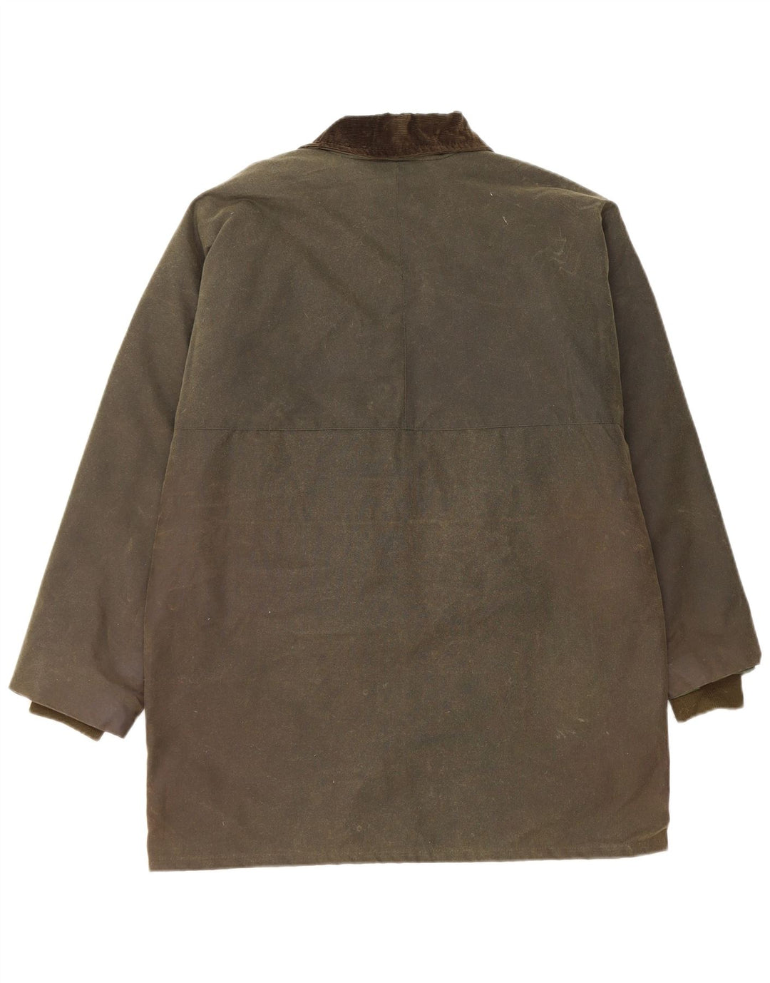 Vintage mujer chaqueta de algodón encerado Reino Unido 14 grande caqui