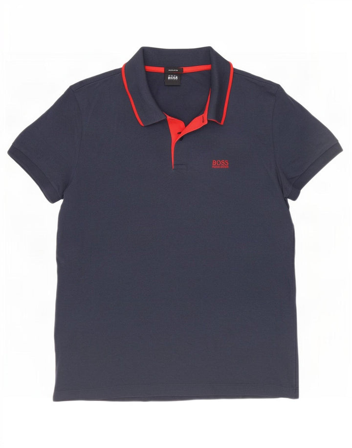 Polo Hugo Boss Hombre Pequeño Algodón Azul Marino