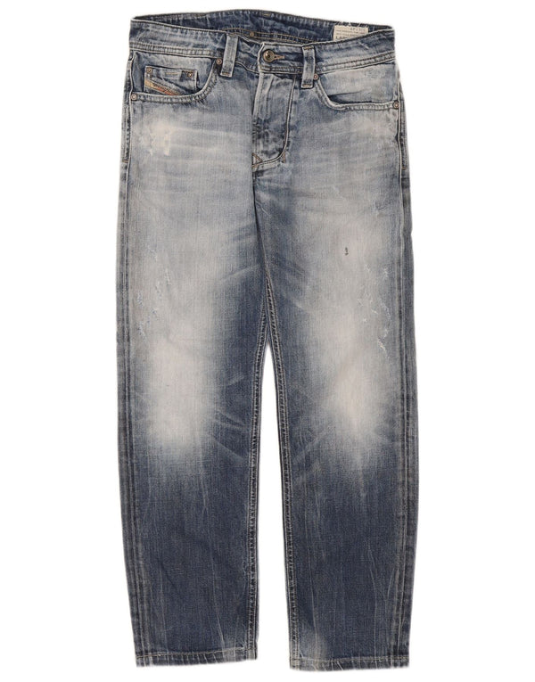 Diesel Niñas Larkee-TJ Vaqueros cónicos desgastados 13-14 años W30 L27 Azul