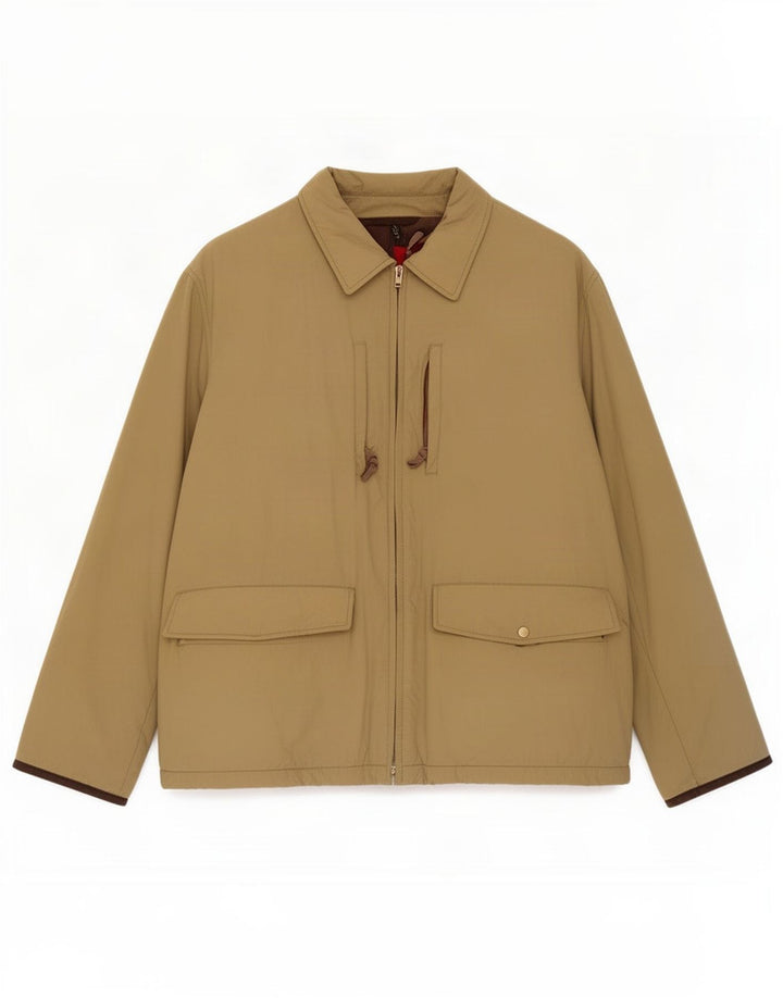 Belfe Chaqueta Bomber para Hombre Reino Unido 40 Grande Algodón Beige
