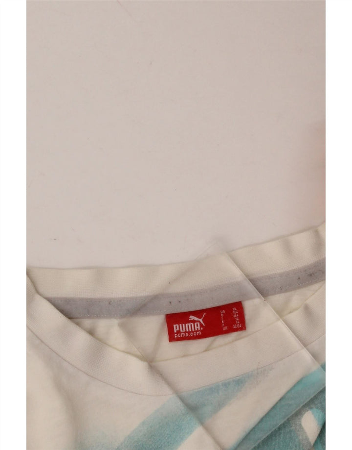 PUMA Camiseta gráfica para niño 13-14 años Blanco