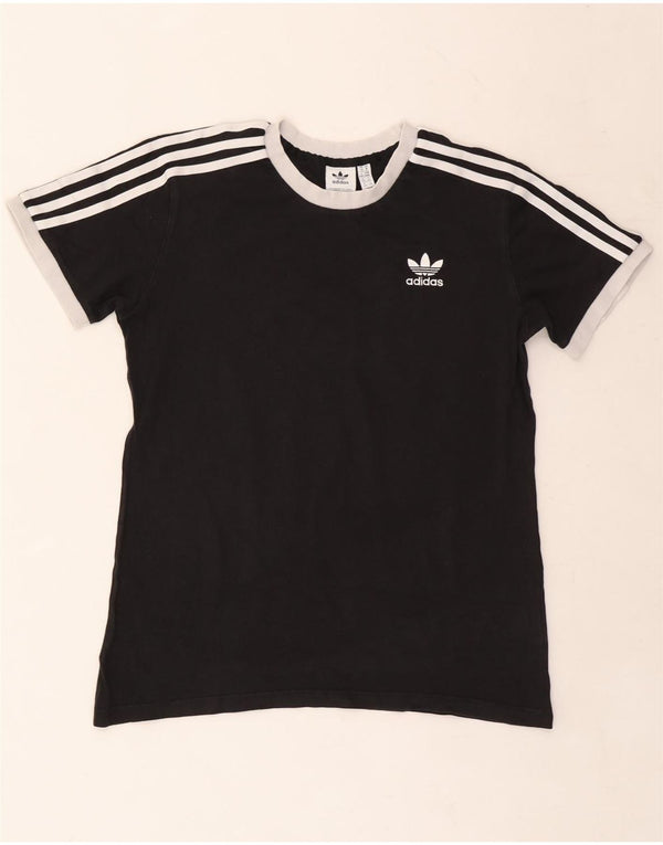 ADIDAS Camiseta para mujer Top UK 44 Mediano Negro Algodón