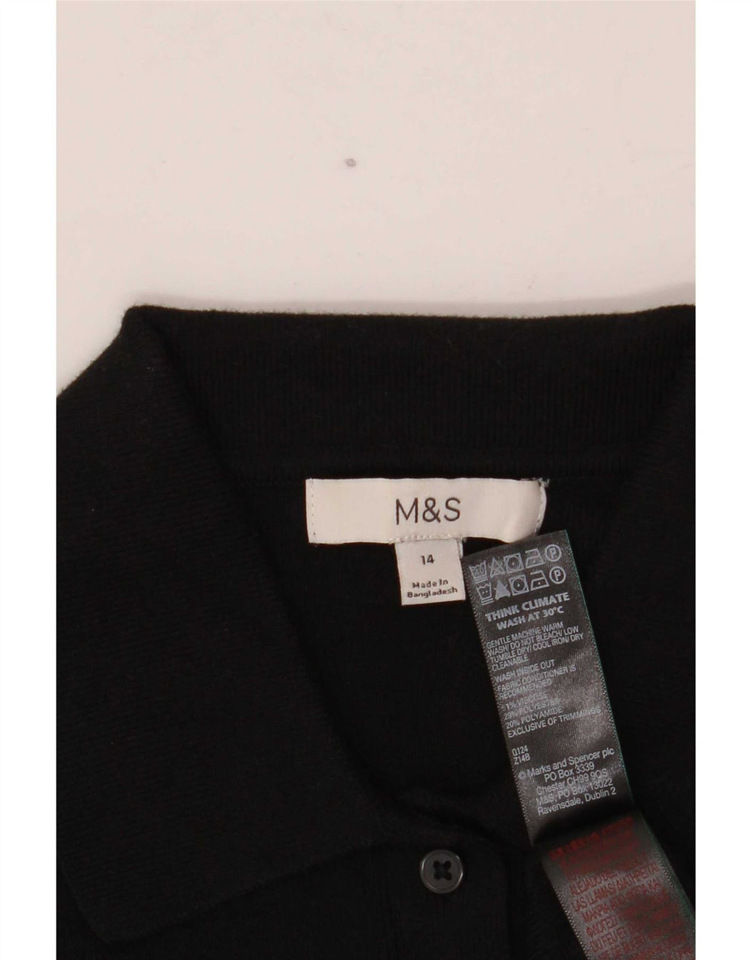 Marks & Spencer Suéter tipo cárdigan extragrande para mujer UK 44 Viscosa negra grande