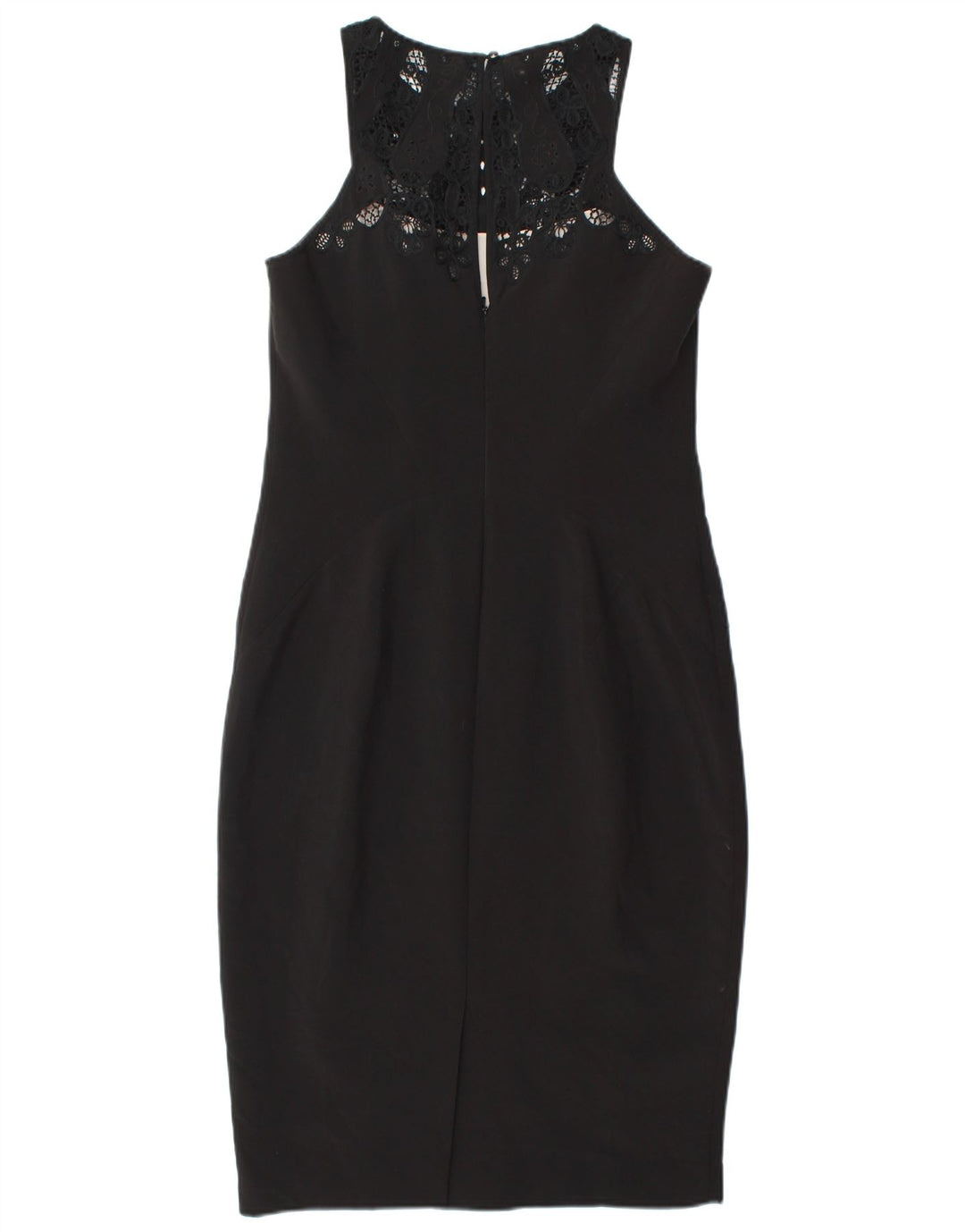 KAREN MILLEN Vestido ajustado sin mangas para mujer UK 42 Poliéster negro mediano
